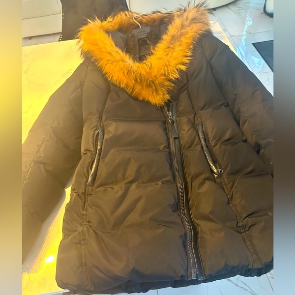 Mackage Ingrid Black Lambskin Leather Down
Parka with Fur Trim Hood. Like new - Picture 7 of 7